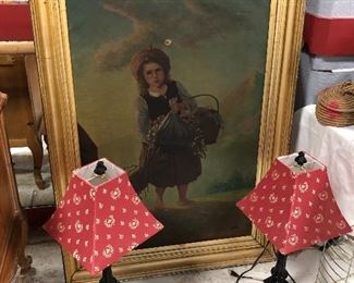 Little girl Antique Painting