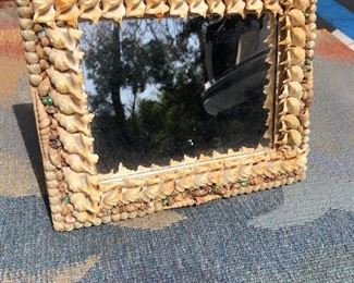 Antique Shell mirror