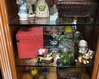 Vintage ceramics, jewelry and trinket boxes