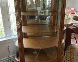Stunning curved glass cabinet