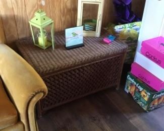 Wicker storage table