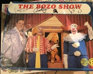 Signed bozo circus Frazier Thomas, Cooky & Bizo
