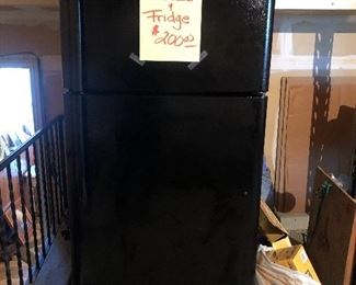 Black textured finish upright fridge