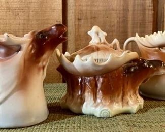 Set of 3 - Moose Head Creamers