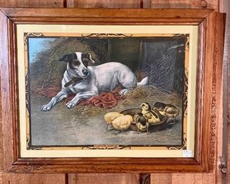 Antique Framed Print “On Guard”