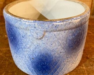 Blue & White Salt Glass Bowl