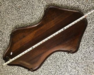 Antique Carved Walnut mounting plaque. $40.00