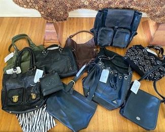 HANDBAGS-LINEA PELLE, WARLO, J.JILL, KENNETH COLE, RALPH LAUREN, COACH...