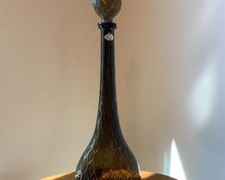 #19 "Exclusive" Mid Century Modern Guildcraft "Genie" bottle decanter made in Italy. 26" SOLD