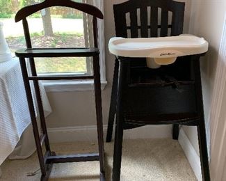 #46 Vintage men's dressing valet SOLD
#47 Eddie Bauer wooden high chair $25.00