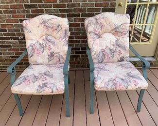 #54 Samsonite metal patio chair with cushion 6 SOLD