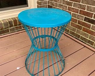 #55 Metal outdoor side table 16"x21" SOLD