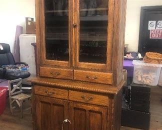 Oak kitchen pie safe 