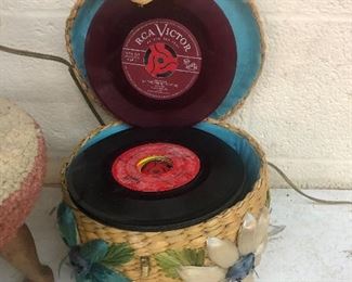 45 records in basket purse 