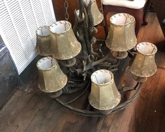 Large Deer Horn Chandelier 