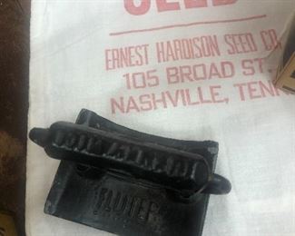 Flutted  Iron on feed sack 