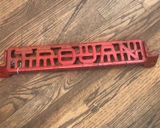 Cast iron sign 