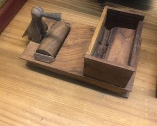 Handmade wooden toothpick dispenser 