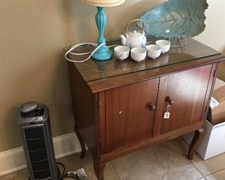 Small cabinet, lamp