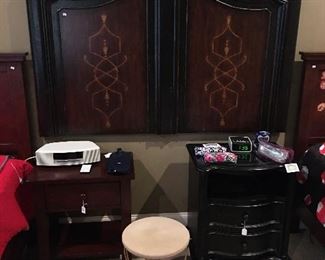 Headboard, night stands