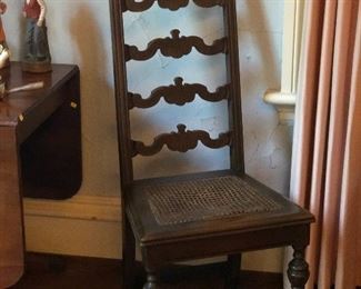 William and Mary Style Ladder Back Chair