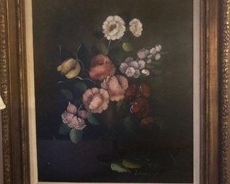 Oil on Canvas "Bouquet" by L. Ruggey