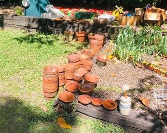 Lots of flower pots