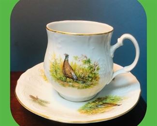 Bernadotte wildlife pheasant cup and saucer