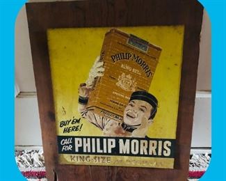 1940’s Phillip Morris cigarette ad sign