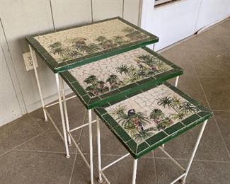 Mosaic nesting tables 