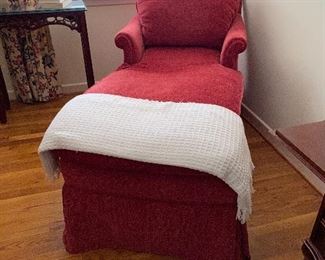 Custom upholstered chaise lounge 