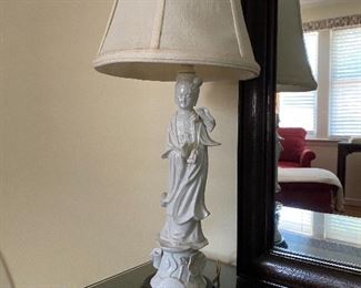 Asian Figural Lamps, a pair 