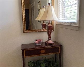 Small console table with inlay