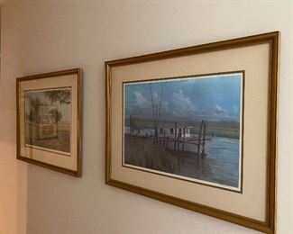 Framed art throughout 