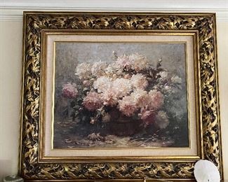 Framed artwork throughout 