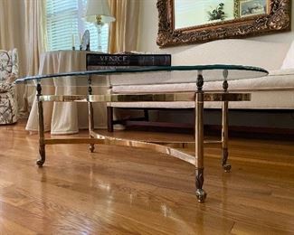 LaBarge brass cocktail table
