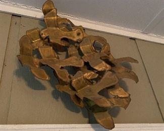 Decorative brass bird hanging 