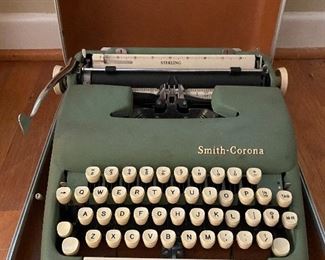 Vintage Smith-Corona typewriter with case