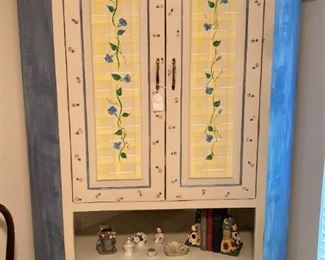 Hand-painted tv armoire
