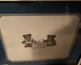 Cross-stitch teddy bears