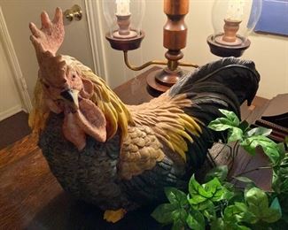 One of several roosters