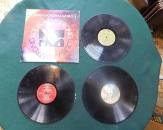 Four LP Records including Louie Armstrong