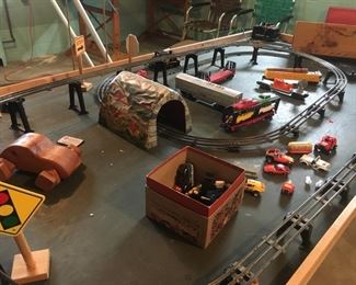 Vintage Toys and Train Layout