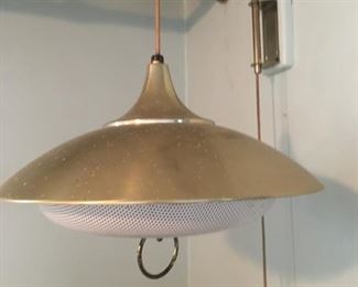 Brass & Glass? Swag Lamp--Vintage 50/60's