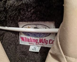 Whaling Mfg. Co trench coat, men’s 42 R