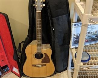 Ibanez acoustic guitar and case