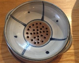 Pottery bowl/strainer.
