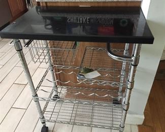 Kitchen cart on wheels.