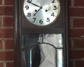 Unusual wooden clock.