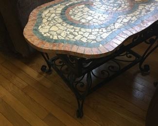Beautiful tile coffee table.